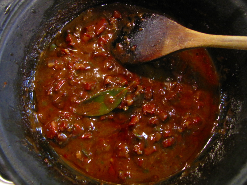 Gumbo simmering