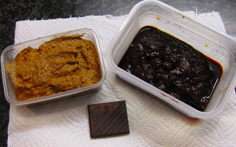 Final ingredients for Mole sauce