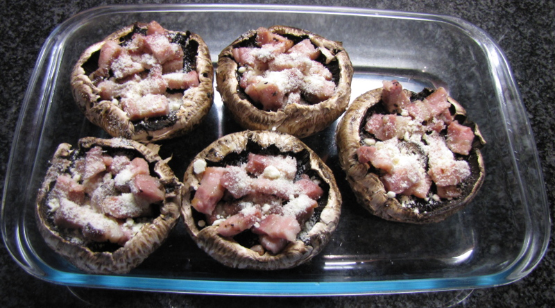 Stuffed brown mushrooms