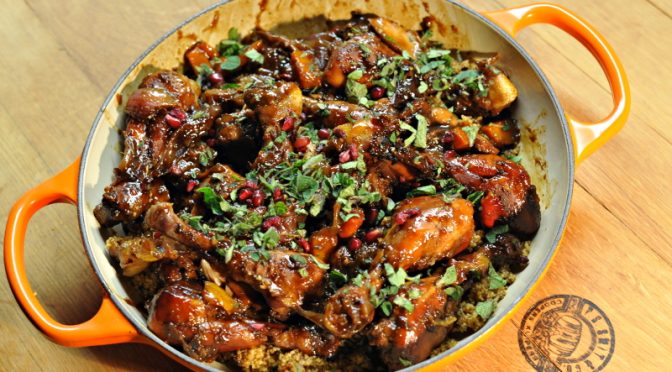 Chicken with Prunes and Pomegranate Molasses