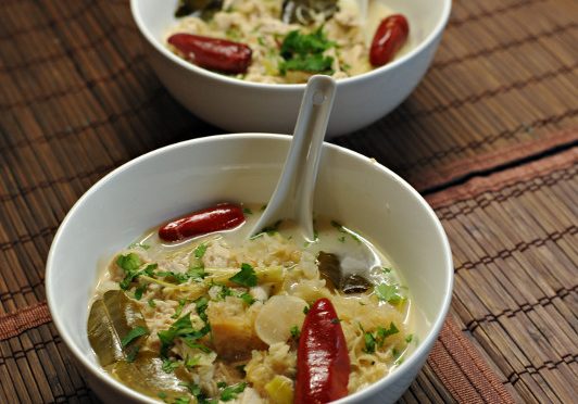 Tom Kha Gai (Thai Chicken Soup with Coconut Milk and Galangal)