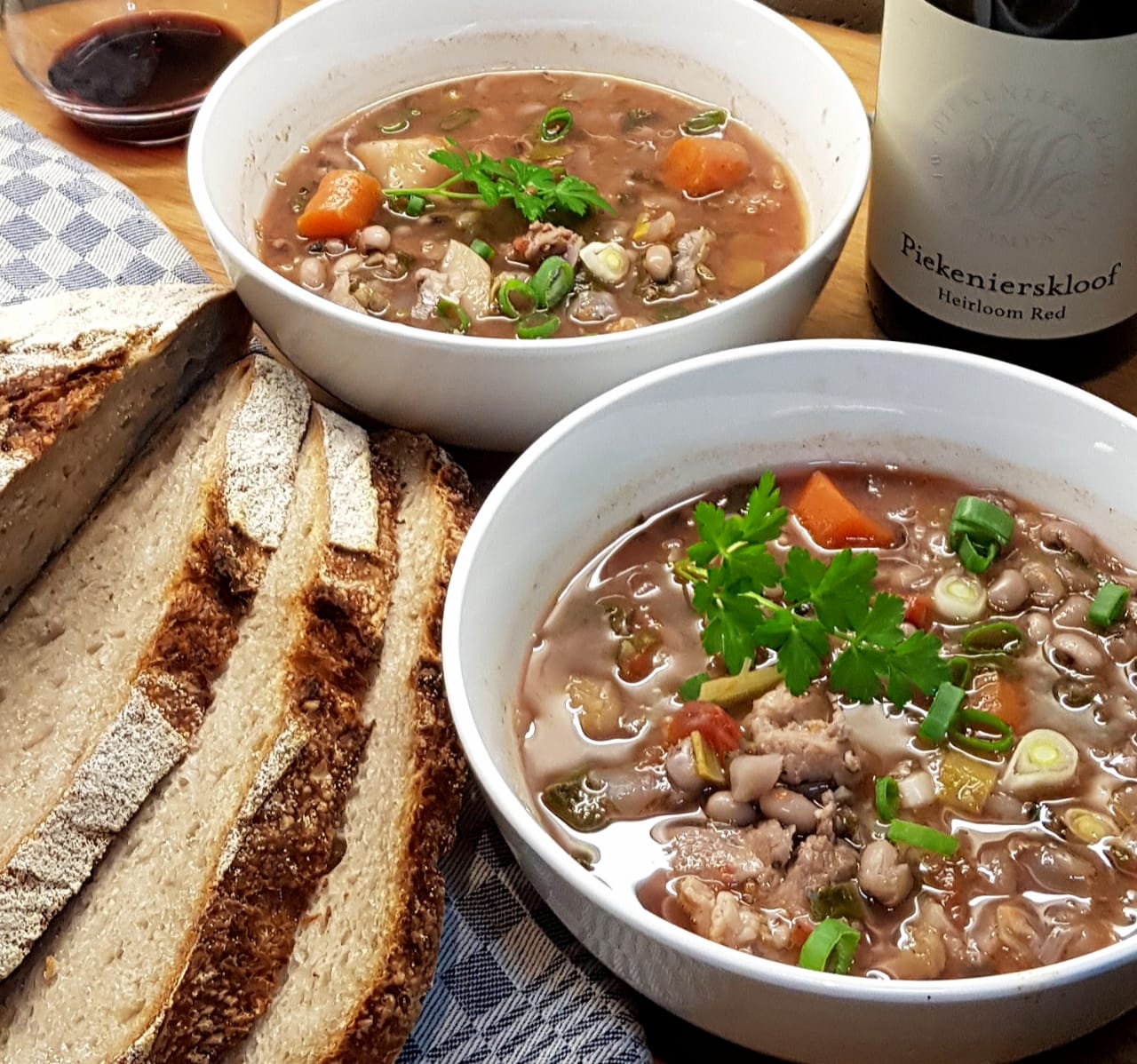 Pork and Bean Soup with Greens