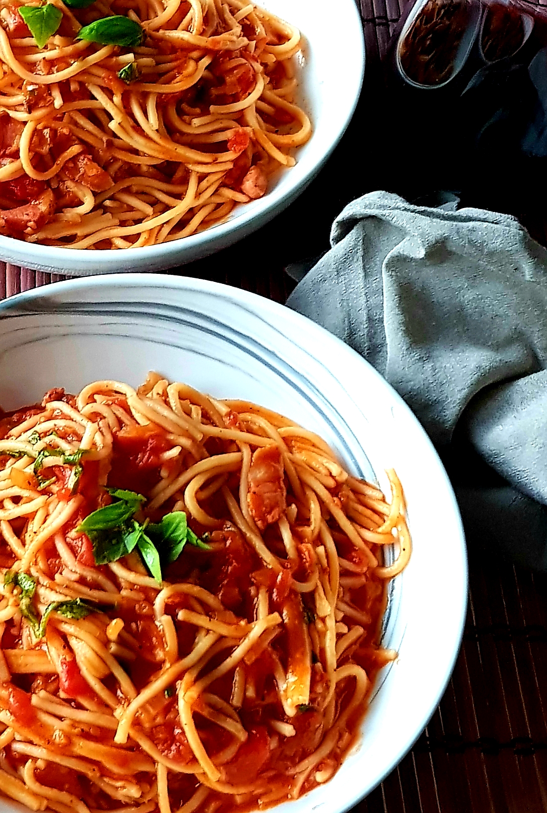Guanciale and Tomato Spaghetti