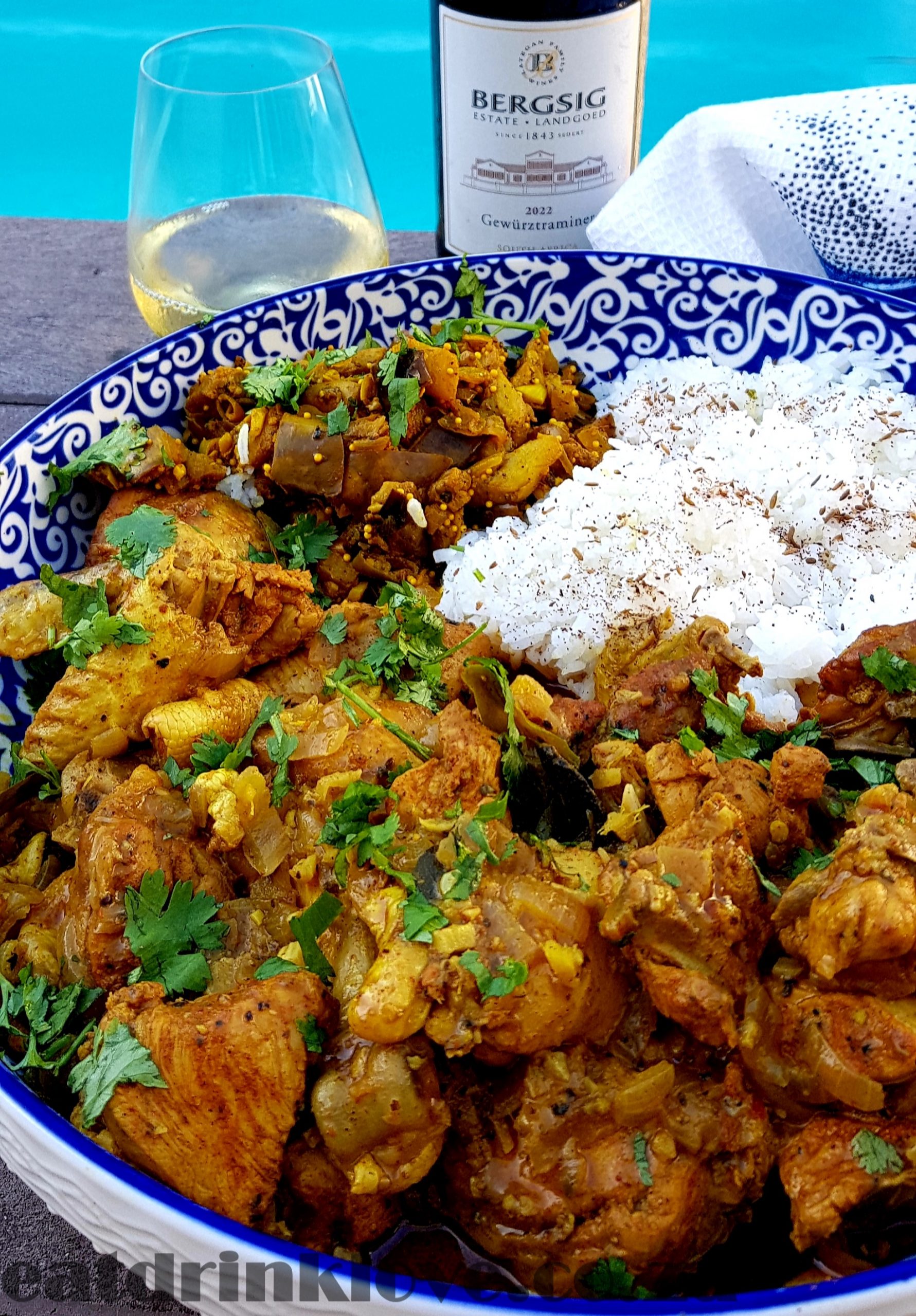 Sri Lankan Chicken Curry with Brinjal Moju